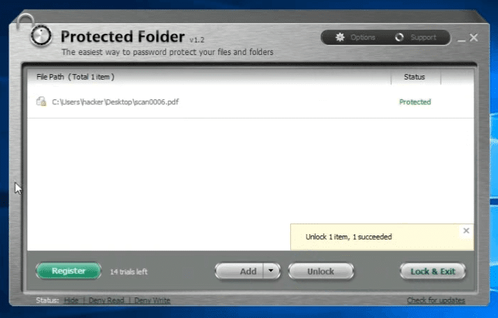 IObit Protected Folder best folder lock for Windows 10