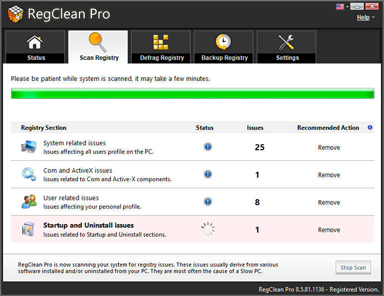 RegClean Pro registry cleaner Windows 10