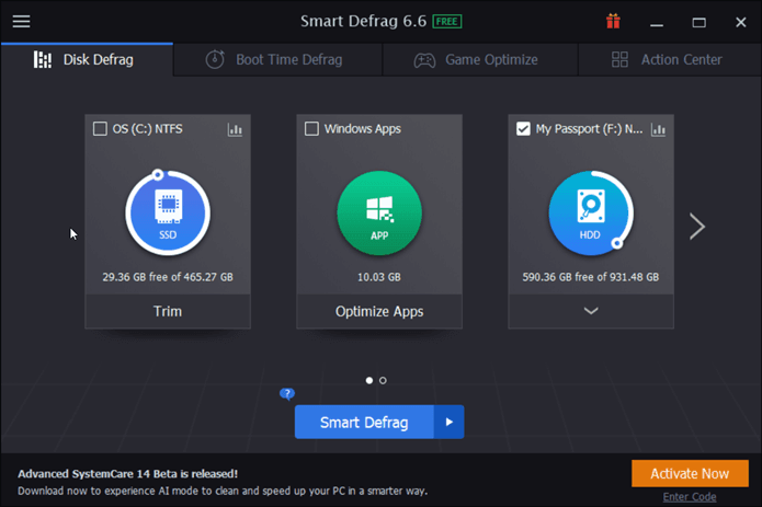 Smart Defrag best disk defragmenter