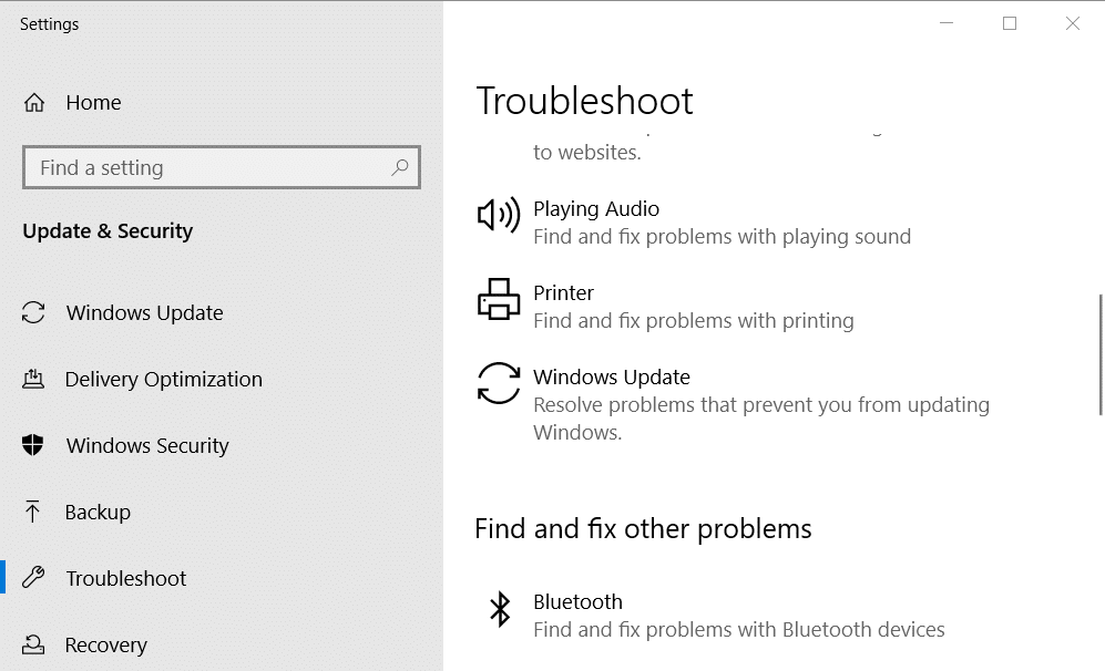 Click Troubleshoot to fix Undoing changes made to your computer