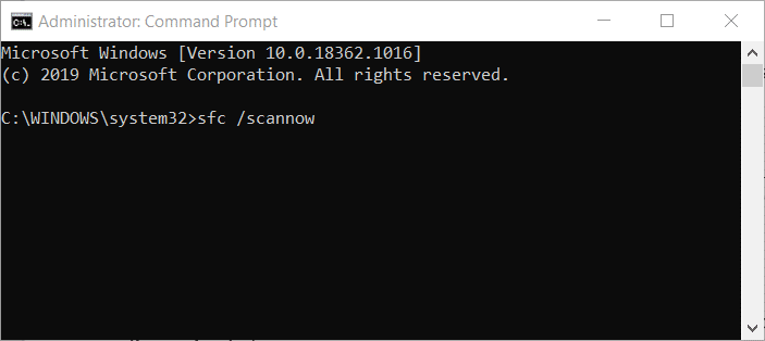 The System File Checker command