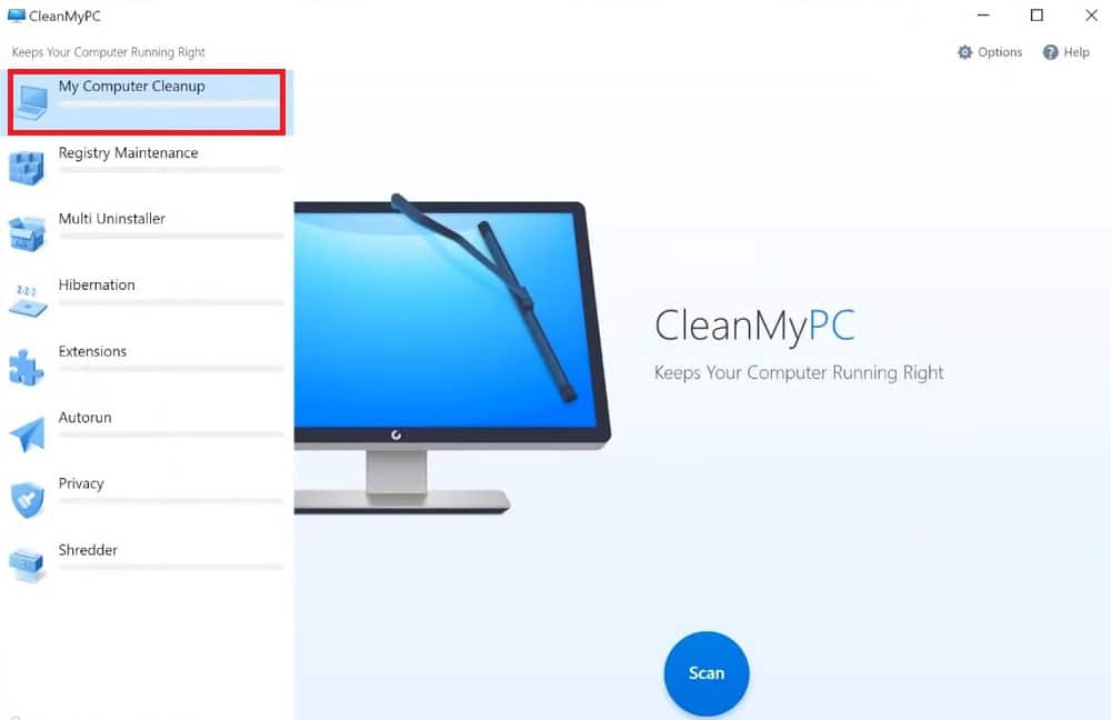 My Computer Cleanup in CleanMyPC