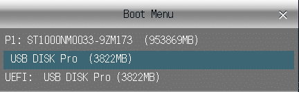 Ordinateur portable Acer Boot Menu
