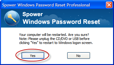 Click Yes on Panel for HP Laptop Password Bypass