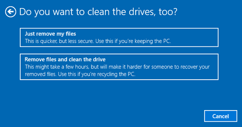 Your PC has more than on drive to remove