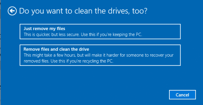 Do you want to clean the drives