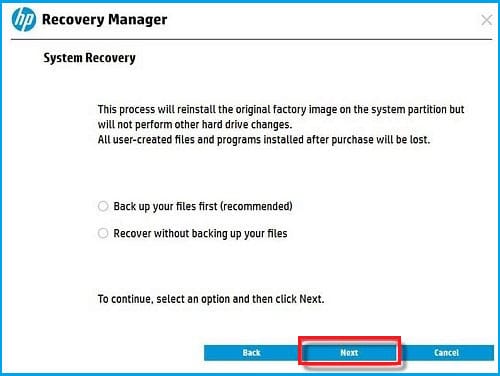 how to reset hp laptop without password