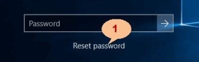 reset password link in Windows 8