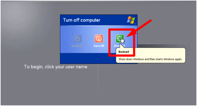 Starten Sie Windows XP neu