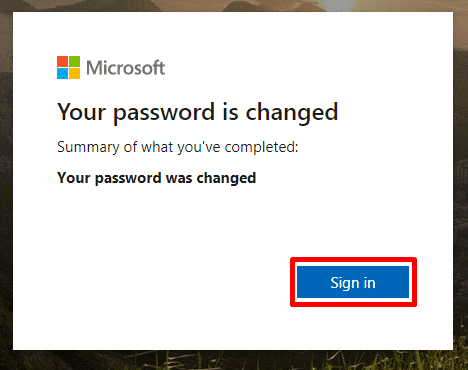 Click sign in to log into your Windows 8/10 by using new password