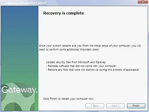 Werksreset Gateway-Laptop ohne Passwort ist fast vollständig