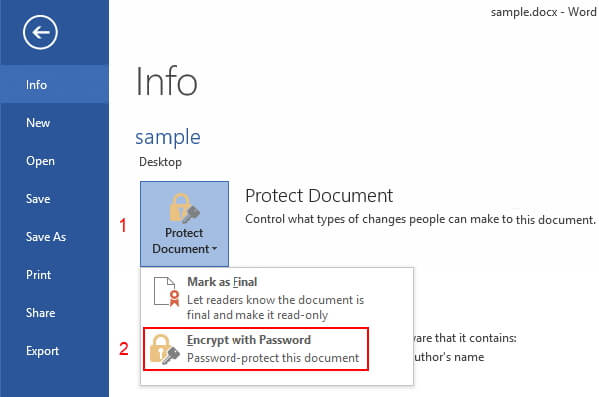 protect the document and remove the old text