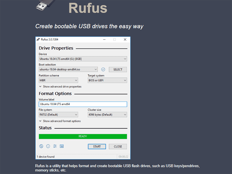 download Rufus to reset Windows 8.1 password without disk