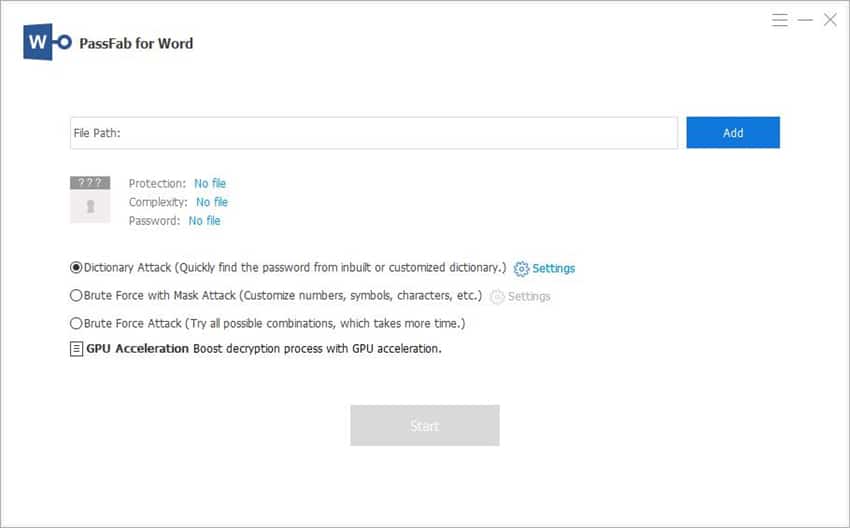 Open Password Protected Word Document with PassFab for Word