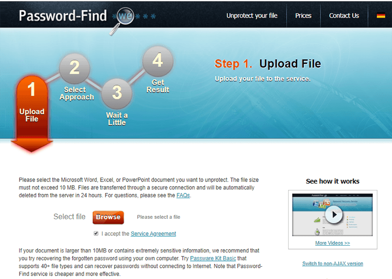 passwprd-find.com - best Excel password recovery online