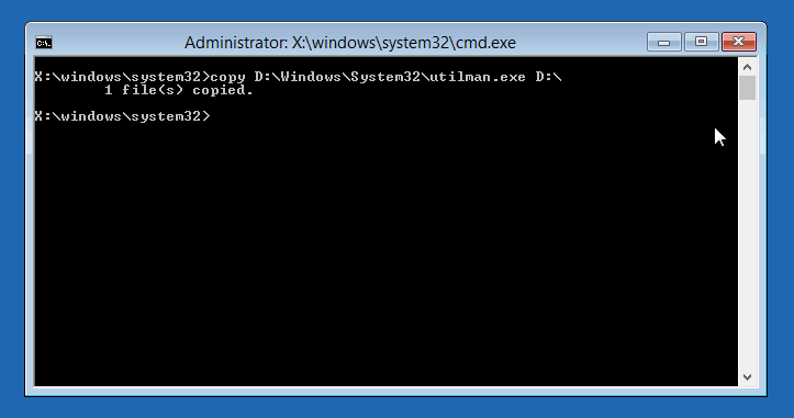 exécuter des commandes pour réinitialiser Windows 8.1 sans le disque tutoriel 1