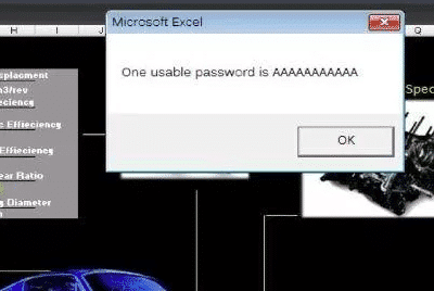 password of protected excel 2010 file displayed