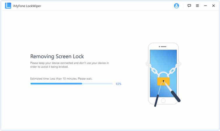 imyfone processing to bypass iPhone screen lock