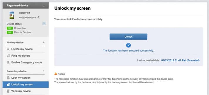 cliquez sur “Unlock my screen”