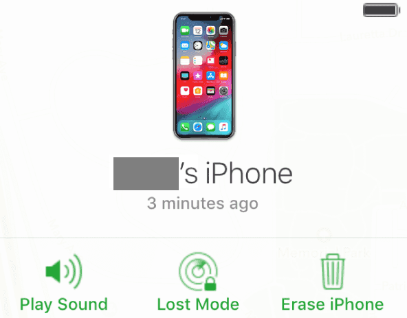 Click on Erase iPhone option