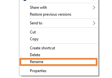 Rename the Excel file with right-click